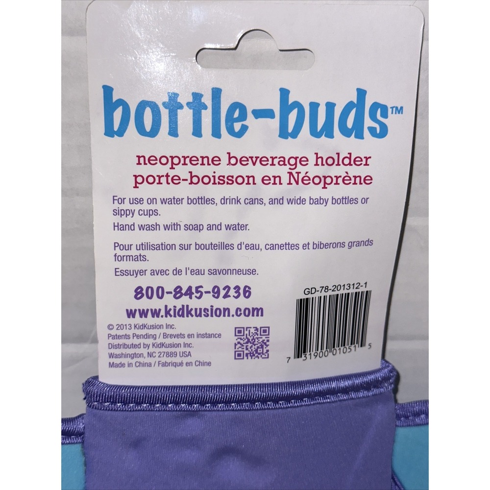KidKusion Bottle-Bud Koozie Elephant Zoo Baby Collection Neoprene Beverage Hold - Picture 12 of 16